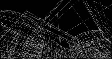 soyut mimari duvar kağıdı tasarımı, dijital konsept arkaplan