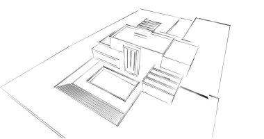 soyut mimari duvar kağıdı tasarımı, dijital konsept arkaplan