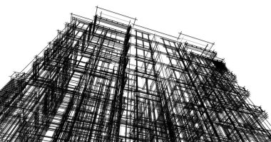 soyut mimari duvar kağıdı tasarımı, dijital konsept arkaplan