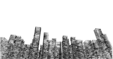 soyut mimari duvar kağıdı tasarımı, dijital konsept arkaplan