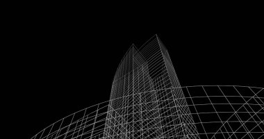 soyut mimari duvar kağıdı tasarımı, dijital konsept arkaplan