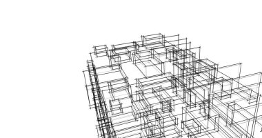 soyut mimari duvar kağıdı tasarımı, dijital konsept arkaplan