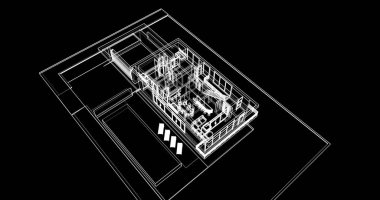 soyut mimari duvar kağıdı tasarımı, dijital konsept arkaplan