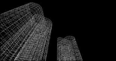 soyut mimari duvar kağıdı tasarımı, dijital konsept arkaplan