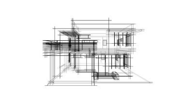 soyut mimari duvar kağıdı tasarımı, dijital konsept arkaplan