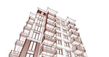 soyut mimari duvar kağıdı tasarımı, dijital konsept arkaplan