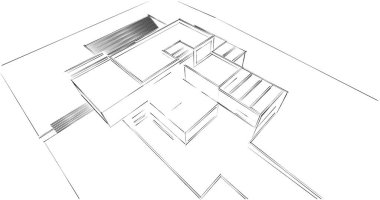 soyut mimari duvar kağıdı tasarımı, dijital konsept arkaplan