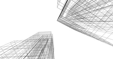 soyut mimari duvar kağıdı tasarımı, dijital konsept arkaplan