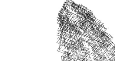 soyut mimari duvar kağıdı tasarımı, dijital konsept arkaplan