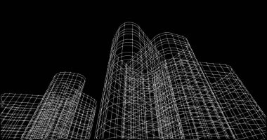 soyut mimari duvar kağıdı tasarımı, dijital konsept arkaplan