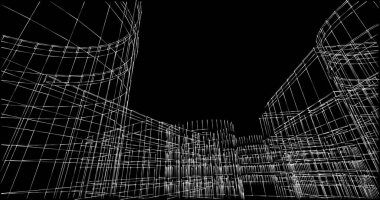 soyut mimari duvar kağıdı tasarımı, dijital konsept arkaplan