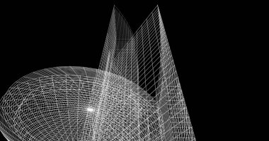 soyut mimari duvar kağıdı tasarımı, dijital konsept arkaplan