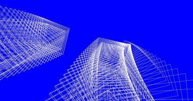 soyut mimari duvar kağıdı tasarımı, dijital konsept arkaplan