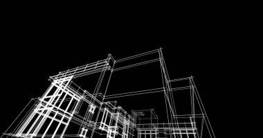 soyut mimari duvar kağıdı tasarımı, dijital konsept arkaplan