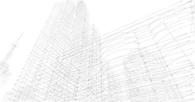 soyut mimari duvar kağıdı tasarımı, dijital konsept arkaplan