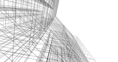 soyut mimari duvar kağıdı tasarımı, dijital konsept arkaplan