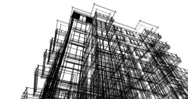 soyut mimari duvar kağıdı tasarımı, dijital konsept arkaplan