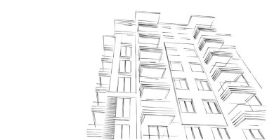 soyut mimari duvar kağıdı tasarımı, dijital konsept arkaplan