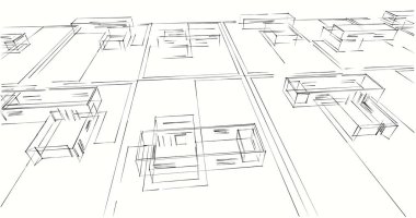 soyut mimari duvar kağıdı tasarımı, dijital konsept arkaplan