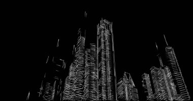 soyut mimari duvar kağıdı tasarımı, dijital konsept arkaplan