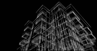 soyut mimari duvar kağıdı tasarımı, dijital konsept arkaplan