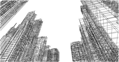 soyut mimari duvar kağıdı tasarımı, dijital konsept arkaplan