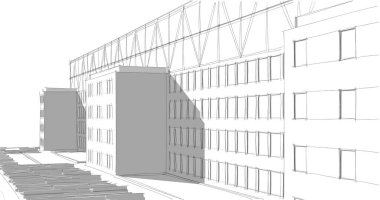 soyut mimari duvar kağıdı tasarımı, dijital konsept arkaplan