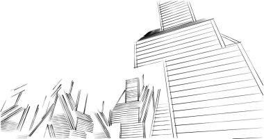 soyut mimari duvar kağıdı tasarımı, dijital konsept arkaplan