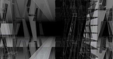 soyut mimari duvar kağıdı tasarımı, dijital konsept arkaplan