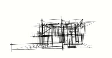 minimal geometrik şekiller, mimari çizgiler