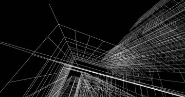 soyut mimari duvar kağıdı tasarımı, dijital konsept arkaplan