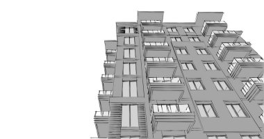 soyut mimari duvar kağıdı tasarımı, dijital konsept arkaplan