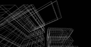 soyut mimari duvar kağıdı tasarımı, dijital konsept arkaplan