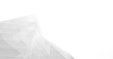 Mimari sanat konseptinde soyut çizgiler, minimum geometrik şekiller. 