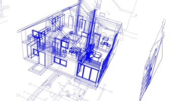 soyut mimari duvar kağıdı tasarımı, dijital konsept arkaplan