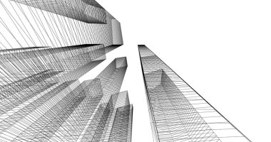 soyut mimari duvar kağıdı tasarımı, dijital konsept arkaplan