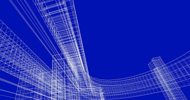 soyut mimari duvar kağıdı tasarımı, dijital konsept arkaplan