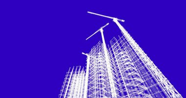 soyut mimari duvar kağıdı tasarımı, dijital konsept arkaplan