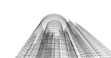 soyut mimari duvar kağıdı tasarımı, dijital konsept arkaplan