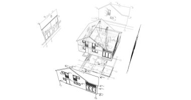 minimal geometrik şekiller, mimari çizgiler