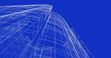 soyut mimari duvar kağıdı tasarımı, dijital konsept arkaplan