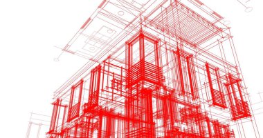 soyut mimari duvar kağıdı tasarımı, dijital konsept arkaplan