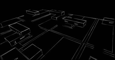soyut mimari duvar kağıdı tasarımı, dijital konsept arkaplan