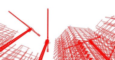 soyut mimari duvar kağıdı tasarımı, dijital konsept arkaplan