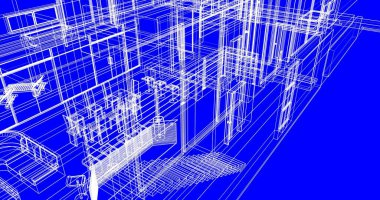 soyut mimari duvar kağıdı tasarımı, dijital konsept arkaplan