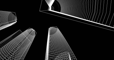 soyut mimari duvar kağıdı tasarımı, dijital konsept arkaplan