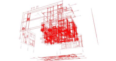 soyut mimari duvar kağıdı tasarımı, dijital konsept arkaplan