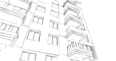 soyut mimari duvar kağıdı tasarımı, dijital konsept arkaplan