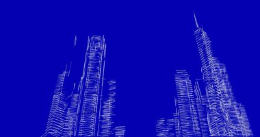 soyut mimari duvar kağıdı tasarımı, dijital konsept arkaplan