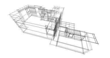 soyut mimari duvar kağıdı tasarımı, dijital konsept arkaplan